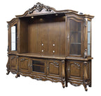 Acme LV01355 4 pc Astoria grand roza Latisha antique oak finish wood entertainment center wall unit