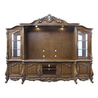 Acme LV01355 4 pc Astoria grand roza Latisha antique oak finish wood entertainment center wall unit