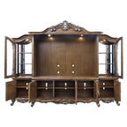 Acme LV01355 4 pc Astoria grand roza Latisha antique oak finish wood entertainment center wall unit