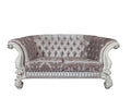Acme LV01395 Rosdorf park faye versailles bone white finish wood carved accents love seat with tufted backs