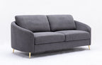Acme LV01771-72  2 pc  Orren ellis Yuina gray linen like fabric sofa and love seat with curved arms