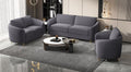 Acme LV01771-72  2 pc  Orren ellis Yuina gray linen like fabric sofa and love seat with curved arms