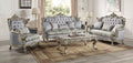 Acme LV01780-81 2 pc set Astoria grand Miliani antique bronze finish wood french inspired sofa and love seat with ornate accents