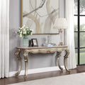 Acme LV01785 Astoria grand miliani antique bronze finish wood marble top ornate accents sofa entry console table