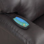 Acme LV02181 Evander dark brown faux leather power lift power recliner chair cup holders
