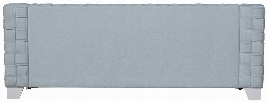 Acme LV02346-47 2 pc Saree light teal chenille fabric woven design white accents sofa and love seat set