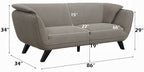 Acme LV02368-69 2 pc A&J Homes studio Valin brown linen like fabric sofa and love seat set padded backs