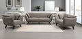 Acme LV02368-69 2 pc A&J Homes studio Valin brown linen like fabric sofa and love seat set padded backs