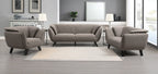 Acme LV02368-69 2 pc A&J Homes studio Valin brown linen like fabric sofa and love seat set padded backs