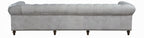 Acme LV02404 Ofer vintage white top grain leather chesterfield style button tufted 122" sofa