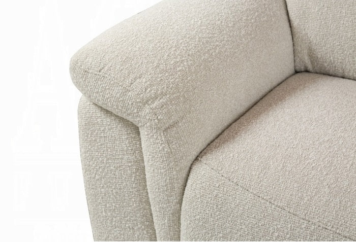 Acme LV02680 6 PC Dayana beige boucle fabric power motion sectional sofa with adjustable headrests and cup console