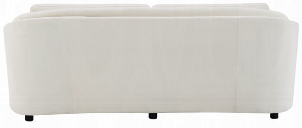 Acme LV02770-71 2 pc Mariko beige linen like fabric sofa and love seat set rounded backs