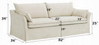Acme LV02910-11 2 pc Shane beige linen like fabric sofa and love seat set flared arms skirted base