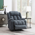 Acme LV02996 Omarion blue velvet fabric power lift recliner chair with heat and massage and USB charger