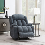 Acme LV02996 Omarion blue velvet fabric power lift recliner chair with heat and massage and USB charger