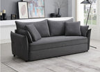 Acme LV03100 Irina gray linen like fabric sofa fold out sleep area