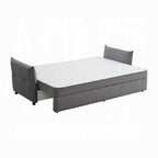 Acme LV03100 Irina gray linen like fabric sofa fold out sleep area
