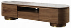 Acme LV03158 Willene walnut finish wood stone ceramic top mid century modern TV stand