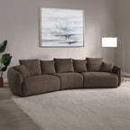 Acme LV03250 3 PC Bash macca anthology boucle fabric sectional sofa with large rounded ends