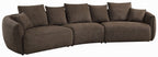 Acme LV03250 3 PC Bash macca anthology boucle fabric sectional sofa with large rounded ends