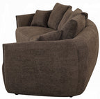 Acme LV03250 3 PC Bash macca anthology boucle fabric sectional sofa with large rounded ends
