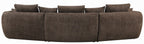Acme LV03250 3 PC Bash macca anthology boucle fabric sectional sofa with large rounded ends