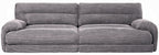 Acme LV03260-61 2 PC Cadenza gray corduroy fabric large sofa and love seat set over stuffed