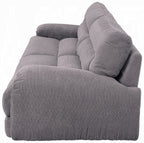 Acme LV03260-61 2 PC Cadenza gray corduroy fabric large sofa and love seat set over stuffed