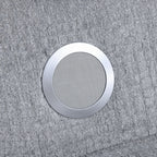 Acme LV03310 5 pc Fullar light grey chenille theater seating sectional sofa with wireless chargers and LEd lighting cup holders