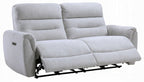 Acme LV03585-86 2 pc Eastre beige chenille sofa and love seat set power motion recliner ends USB ports