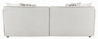 Acme LV03605-06 2 pc set Yolanda beige chenille fabric piping trim tapered edges sofa and love seat set