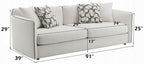 Acme LV03605-06 2 pc set Yolanda beige chenille fabric piping trim tapered edges sofa and love seat set
