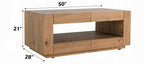 Acme LV03775 Harlan brown finish wood coffee table with 8 drawers rustic cube design