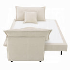 Acme LV03810 Elisea beige fabric sofa with fold out sleep area