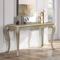 Acme LV03827 Libertee champagne silver finish ornate wood traditional sofa entry console table