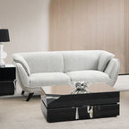 Acme LV04200-01 2 pc Nayeli light grey boucle fabric sofa and love seat set