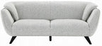 Acme LV04200-01 2 pc Nayeli light grey boucle fabric sofa and love seat set