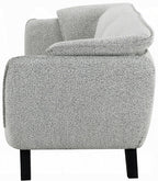 Acme LV04200-01 2 pc Nayeli light grey boucle fabric sofa and love seat set