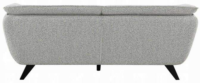 Acme LV04200-01 2 pc Nayeli light grey boucle fabric sofa and love seat set