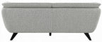 Acme LV04200-01 2 pc Nayeli light grey boucle fabric sofa and love seat set