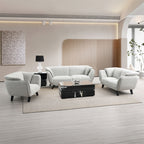 Acme LV04200-01 2 pc Nayeli light grey boucle fabric sofa and love seat set