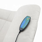 Acme LV04271 Chriki beige polished microfiber power lift recliner chair with heat and massage