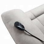 Acme LV04272 Chriki light grey polished microfiber power lift recliner chair with heat and massage