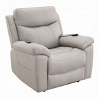 Acme LV04272 Chriki light grey polished microfiber power lift recliner chair with heat and massage