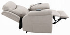 Acme LV04272 Chriki light grey polished microfiber power lift recliner chair with heat and massage