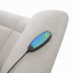 Acme LV04272 Chriki light grey polished microfiber power lift recliner chair with heat and massage