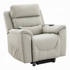 Acme LV04273 Marsha light grey faux leather power lift recliner chair with heat and massage zero gravity
