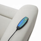 Acme LV04273 Marsha light grey faux leather power lift recliner chair with heat and massage zero gravity