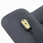 Acme LV04274 Domana dark blue polished microfiber power lift recliner chair with heat and massage