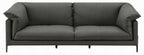 Acme LV04510-11 2 pc Tadi black top grain leather sofa and love seat set with feather down cushions